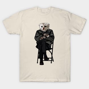 Funny Zoom Cat wearing Bernie Sanders Mittens Memes T-Shirt
